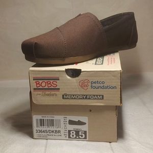 Bobs by Skechers Peace & Love Brown Slip On, 8.5
